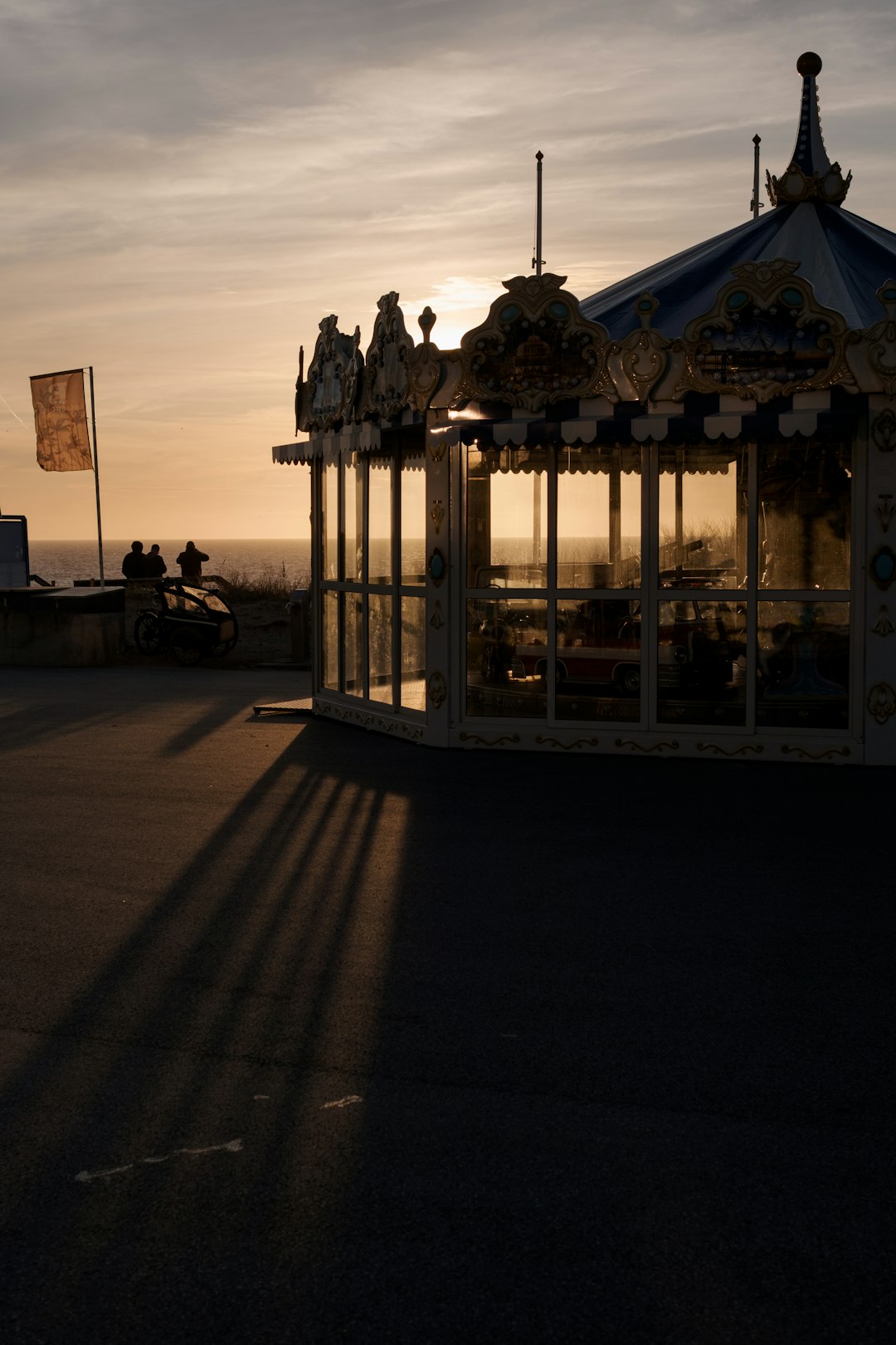 Sunset over Japanese coastline